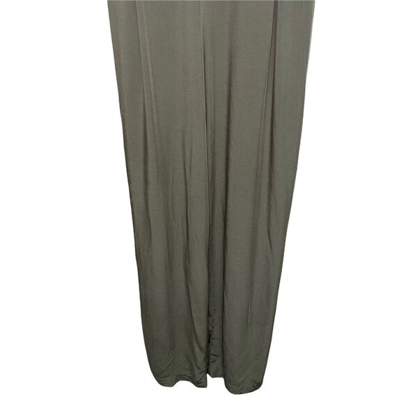 NEW! Shine Star Jumpsuit Paper Bag Waist Tank Top White Olive Green Size Medium - Picture 3 of 8